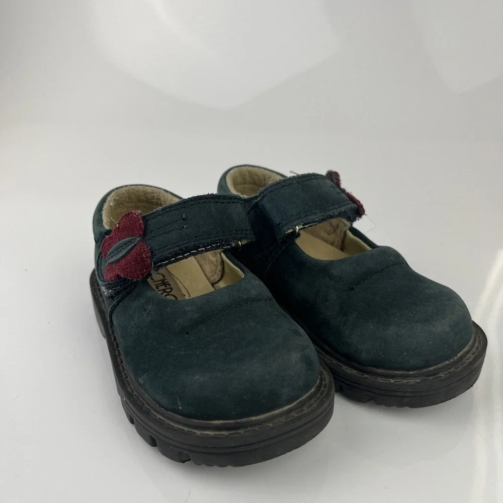 Toddler Baby‎ Girls Navy Mary Jane Style Cherokee Shoe Size 5 Verclo Vintage